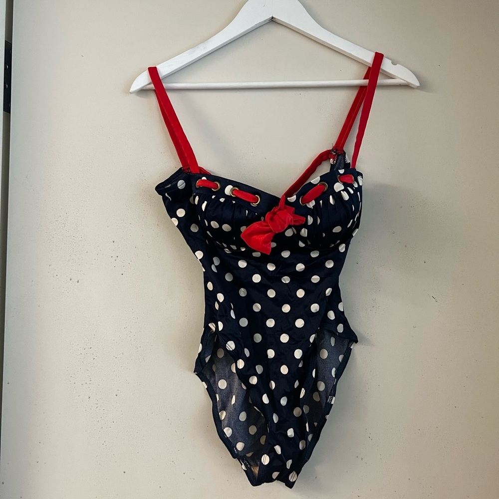 Vintage Style Polka Dot Swimsuit